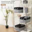 Large Storage Baskets- 15.7x11.8x8.26 inch Storage Bins for Shelves and Closet Organizing, Foldable Fabric Bin for Home Organization Clothes and Laundry (6-Pack, Black&Gray)