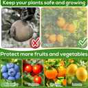 2PCS Large 7.8 x 7.8ft Fruit Tree Netting Cover with Zipper and Drawstring,Garden Insect Netting Plant Cover Transparent Bird Plant Barrier Flower Fruit Mesh Screen for Preventing Deer Squirrel Bugs