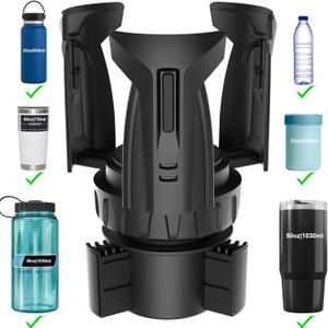 Cup Holder Expander, Automatic Car Cup Holder Expander Holds Large Water Bottles, for Yeti, Owala Travel Tumbler & Mugs, Adjustable Arms & Extendable Base Insert Accessories (CUP03T, 1PACK)
