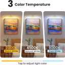 24" Picture Lights for Wall with 8000mAh Battery - Brass Operated Wireless Wall Art Light with Remote Control for Large Portrait & Paintings Art, 24IN 1Pack