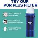 3 x PUR Water Pitcher & Dispenser Replacement Filter 4-Pack, Genuine PUR Water Filter, 2-in-1 Powerful and Faster Filtration, 8-Month Value, Blue (PPF900Z4)