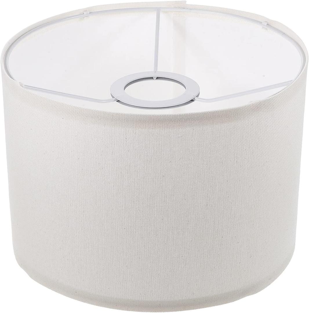 Cloth Lamp Shade Round lamp Small Drum Lamp Shades Fabric Lampshades Barrel Lamp Shades for Table Lamps Floor Lamps (Beige)