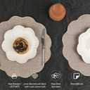 AHHFSMEI Round Faux Linen Placemats Set of 4 Heat Resistant Non-Slip Stain Proof Table Mats for Kitchen Dining Elegant Decor Place Mats (Linen Beige,4), 15 inches