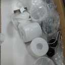 Brushed Nickel Light Fixture Bathroom for Huge Mirror, 8 Light Mirror Lights with Milky White Frosted Glass Shades, 51 inch Bathroom Mirror Lights for Mirrorss, E26 Socket