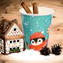 Fancy Land 24 Pcs 16 Ounces Christmas Disposable Coffee Cups Merry Xmas Paper Cups with Lids Sleeves Holiday Cold Beverage Hot Chocolate Drinks Dinner Party Tableware Decorations Supplies Character