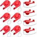 Peryiter Toilet Flapper Replacement Kit Universal Toilet Plug Flapper with Stainless Chain for 2 Inch Flush Valves, Water Saving(10 Pcs)