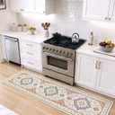 DEXI Kitchen Floor Mats Cushioned Anti Fatigue Runner Rug, 24x87 Beige