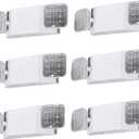 CM MZY Emergency Lights with Battery Backup, Commercial Emergency Lighting Fixtures, Two Adjustable LED Light Heads, 120-277V AC, UL Certified, 6PCS (White)