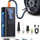 Tire Inflator Portable Air Compressor, 150PSI & 25000mAh air Pump for car Tires with Tire Pressure Gauge Led Light, 2X Faster Cordless Tire Pump for Car, Motorcycle, Bicycle and Ball