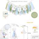 One Silly Goose Birthday Decor for Boy, Goose High Chair Blue Banner, 1st Birthday Party Hat, Silly Goose Cupcake Topper for Baby Shower Party Decorations
