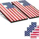 Cornhole Board Set MDF Wood - Choose 3x2' or 4x2' Size | Portable, Includes 8 Cornhole Bags, for Backyard, Camping, and Outdoor Tailgating