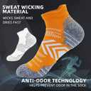 Women's sports socks running comfortable with Cushion anti-bubble 3 pairs low-top high-performance soft socks (7-10, 3 Pair Black/White/Orange)