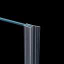 Glass Door Side Seal Strip 100 Inch Frameless Shower Door Side Sweep for 3/8 in Frameless Glass Door (3/8 Inch, Swing Door(H type))