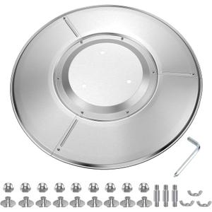 Upgtaded Aluminum Patio Heater Reflector Shield, Propane Outdoor Heater Replacement Parts, Silver Patio Heater Parts, Heat Reflector Shield - Top Dome(3-Hole Mount33" Diameter Round)