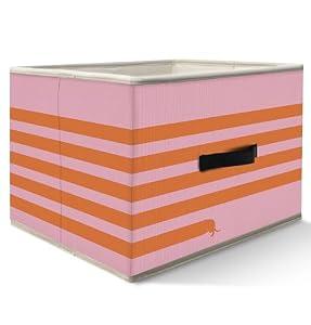 Nogrit Long Dachshund Dog Storage Bins Box, Toybox for Girls, Weiner Dog Pink Foldable Baskets Organizer Container with Handles for Kids Girls Dorm Bedroom Bathroom Clothes Toys Books