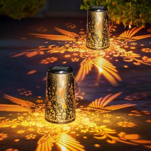 2 Pack Solar Lanterns Outdoor Waterproof, Hummingbird Hanging Solar Lights for Outside, Garden Decor for Yard Patio Pathway Porch, Christmas Birthday Mothers Day Gifts for Women Mom Grandma