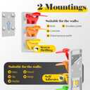 Hat Organizer for Baseball Caps 2 Pack, Adhesive Hat Rack for Wall,Baseball Cap Organizer(White+Rainbow)