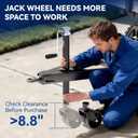 2000lbs Dual 6" Trailer Jack Swivel Caster, Wheel Replacement with Pin, Black