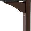 Colingmill Brown,Black 1 Set Iron Mailbox Posts with Mailbox for Outside Ground Mounting Post 56 Inch Tall Heavy Duty Architectural Stand with 8 Screws for Outdoor Use