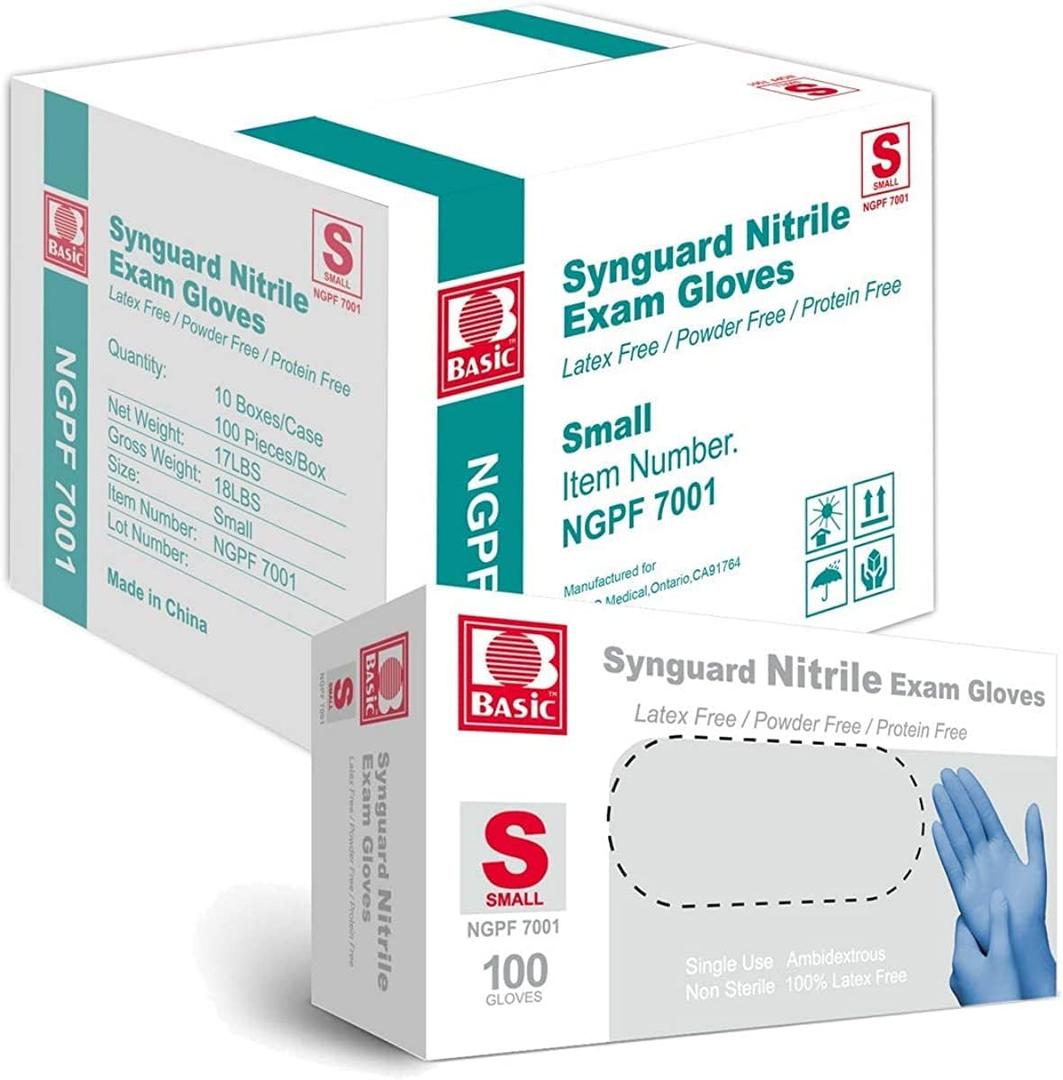 Medical Blue Nitrile Exam Gloves, Latex-Free & Powder-Free Food-Safe House Cleaning Disposable Glove (1000 Pcs)
