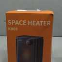 Lerat Electric Space Heater, Small Heater for Indoor Use, 1200W PTC Fast Heating Portable Heater, Overheat & Tip-Over Protection, Heating & Fan Modes for Bedroom, Office, Camping, Black