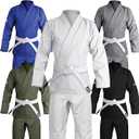 Hawk Sports Brazilian Jiu Jitsu Gi for Men and Women with Jacket, Pants, and White Belt for Martial Arts Training A5