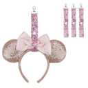 rainbowstar 3 Pcs Mouse Ear Holder for Backpack Bag Headband Holder Lanyard Strap for Hanging Mouse Ears Hands-Free Travel Accessory