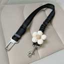 Adjustable Daisy Pet Car Safety Harness, Black
