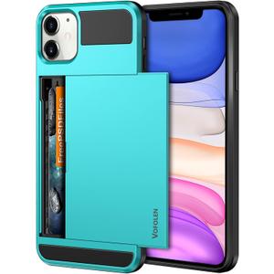 Vofolen for iPhone 11 Case Wallet with Card Holder [Max 3 Cards] Sky Blue