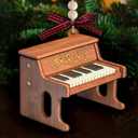 Piano Ornament 2025, Wooden Ornaments for Christmas Tree Decorations, Music Decorations, Unique Ornaments for Music Lover Gifts, Musical Instruments Gifts for Piano Players