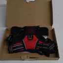 PHOEPET No Pull Dog Harness Medium Reflective Front Clip Vest with Handle,Adjustable 2 Metal Rings 3 Buckles[Easy to Put on & Take Off](M, Red)