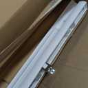 Cordless Light Filtering Mini Blind - 27 Inch Width, 64 Inch Length, 1" Slat Size - Pearl White - Cordless GII Morningstar Horizontal Windows Blinds for Interior by Achim Home Decor