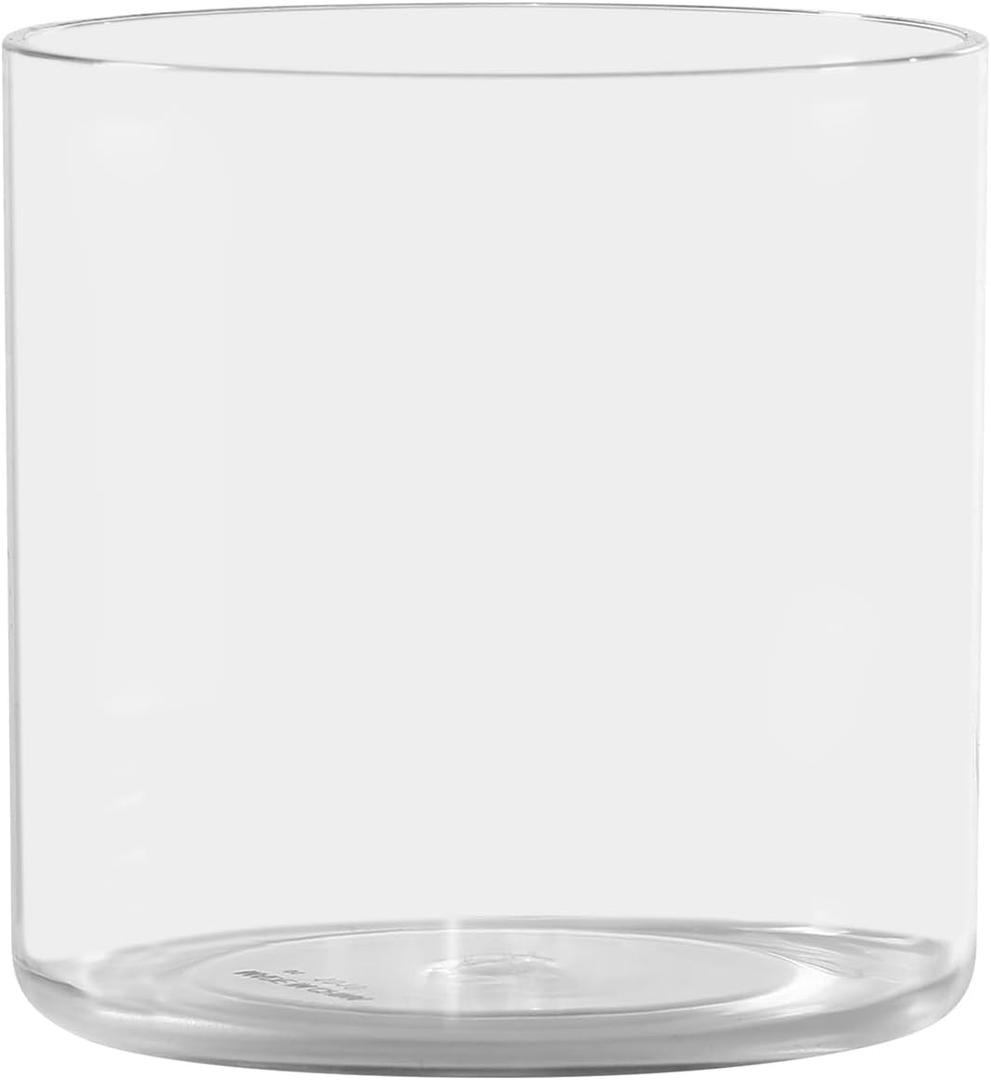 Acrylic Cylinder Vase, Thick Vase, Non-Breakable Plastic, Decorative Centerpiece for Home or Wedding, 5.9"x5.9" Short Round - Clear