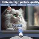 Magcubic Mini Portable Projector - 4K & 1080P Support, WiFi6 & Bluetooth 5.4, Auto Horizontal Correction, 180 Rotatable, Outdoor Movie Compatible with Phone