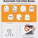 180 Pack Cat Litter Box Robot 5/4/3 Waste Bags,Transparent, Self Cleaning Litter Box Liners Bags for Most Automatic Cat Litter BoxesPre-Separated, Heavy Duty, 9-11 Gallon Capacity