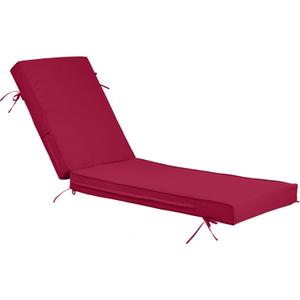 Outdoor Chaise Lounge Cushions, 4 Inch Thick Waterproof Fade Resistant Patio Furniture Lounger Chair Cushion Pad for Pool (1, Burgundy, 72'' L x 21'' W x 4" T)