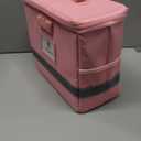 Fireproof File Box with Lock, Document Box Storage Organizer, Suitable for Hanging File Folders in Letter Size, Collapsible File Box, Reflective Strip for Fast Find (12.2"*6"*10.2, Pink) (Small)