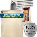 Backflow Preventer Insulation Cover, (5F) Actgan 16"X20" 5 Layers Outdoor Pressure Vacuum Breaker Sprinkler Valve Faucet Cover for Winter Freeze Protection Beige