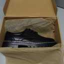 Womens Platform Wingtip Flat Oxfords Cozy Lace up Brogues Shoe Comfortable Leather Saddle Shoe Black US 8