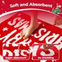 TYUU Christmas Bathroom Rugs, Extra Soft Absorbent Bath Rug Non Slip Washable Bathroom Mat Holiday Xmas Home Decor Indoor Bath Mat, Merry Christmas, 20"x30"