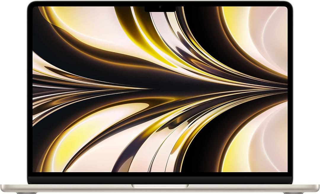 Apple 2022 MacBook Air with Apple M2 Chip, 13-inch, 8GB RAM, 256GB SSD Storage, Starlight 