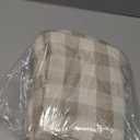 Gingham Tablecloth Rectangle Table Cloth Heavy Duty Cotton Checkered Table Cover for Spring Picnic Kitchen Dining(C-Beige, 52x86 inch)