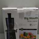 Juicer Machines with Large Feed Chute, Professional Hands Free Cold Press Juicer For Whole Fruits & Vegetables, Self Feeding for Juice Extractor Machine, Easy to Clean (Carbon Black)