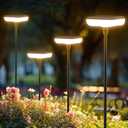 Solar Pathway Lights Outdoor 6 Pack Solar Powered Garden Lights 12H Long Lasting Auto On/Off Solar Swaying Light IP65 Waterproof for Planter Flowers Landscape Lighting Decoration Warm White