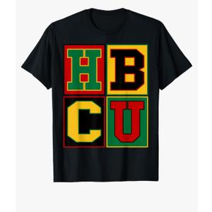 Uniquely African HBCU Apparel Black HBCU Block Letters Grads Alumni African American Unisex Classic Fit Short Sleeve T-Shirt M
