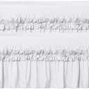 HIG 2 Pack White Ruffle Window Valances  Handcrafted Bow Tie Blackout Curtain Valances for Windows/Bathroom/Living Room/Bedroom, Farmhouse Decorative Privacy Kitchen Valance, 52"x18"(N60047) (52"W x 18"L (Pack of 2), White)