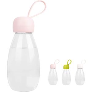 emoi BPA Free Water Bottle, 12oz/360ml Cute Water Bottle with Carrying Strap, Ideal for Kids Boys Girls Students Women Healthy Hydration-Pink