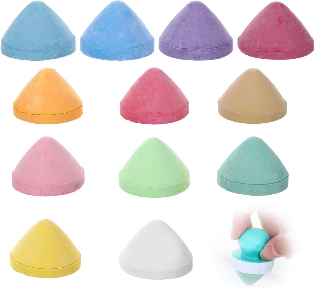 12 Pcs Colorful Mushroom Dustless Toddler Chalk Ages 1-3,Easy Grip Sidewalk Outdoor Chalk for Toddlers 1-3,Water Soluble,Dust Free,Painting,Graffiti,Art Creation,Indoor Outdoor