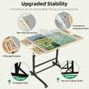 ALL4JIG 1500 Pieces Puzzle Table with Legs and Wheels,24.92"33.58" Wooden Jigsaw Puzzle Table with 4 Drawers & Cover, Upgraded Stability & Optimized Lightweight Design, Puzzles for Adults, Medium-1500pcs