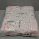 Laura Ashley - Plush Throw Blanket, 50x70, Soft and Warm with a Lightweight Feel, Reversible Floral Design with Stripe Reverse, Bedford Pink Pink